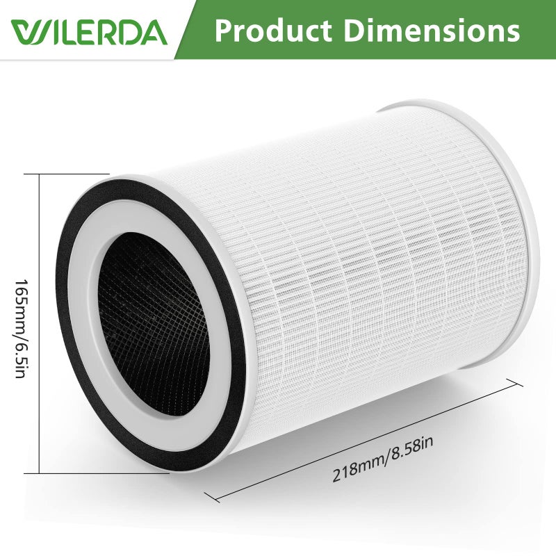 WILERDA 2 Pack HEPA KILO Filter Compatible with Afloia KILO, KILOPLUS, KILOPRO, MIRO,MIRO PRO and MORENTO MR-Kilo, Kalo Air Purifier, 360Â° 3-Stage Filtration for Odor,Smoke,Dust,Pollen,Pets - Image 4