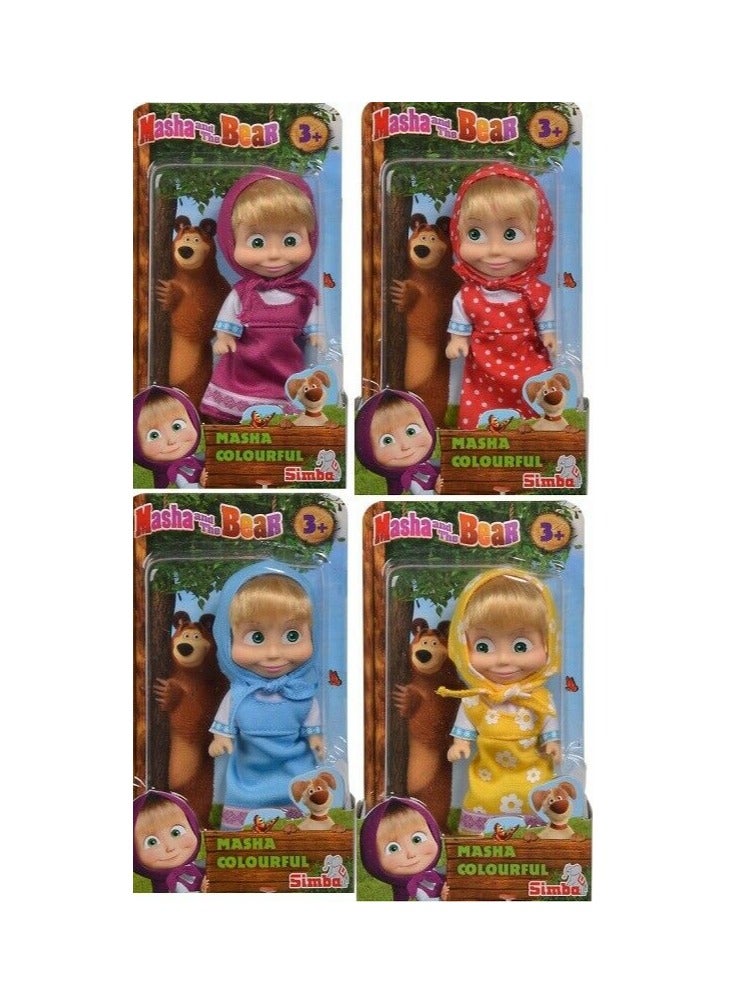 Simba Masha and The Bear Colorful Doll 12cm - 1 Piece Only - Character/Style/Color May Vary - Assorted - Image 1