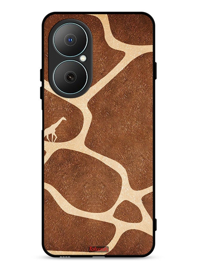 Tolwak Huawei Nova Y73 Protective Case Cover Giraffe Skin