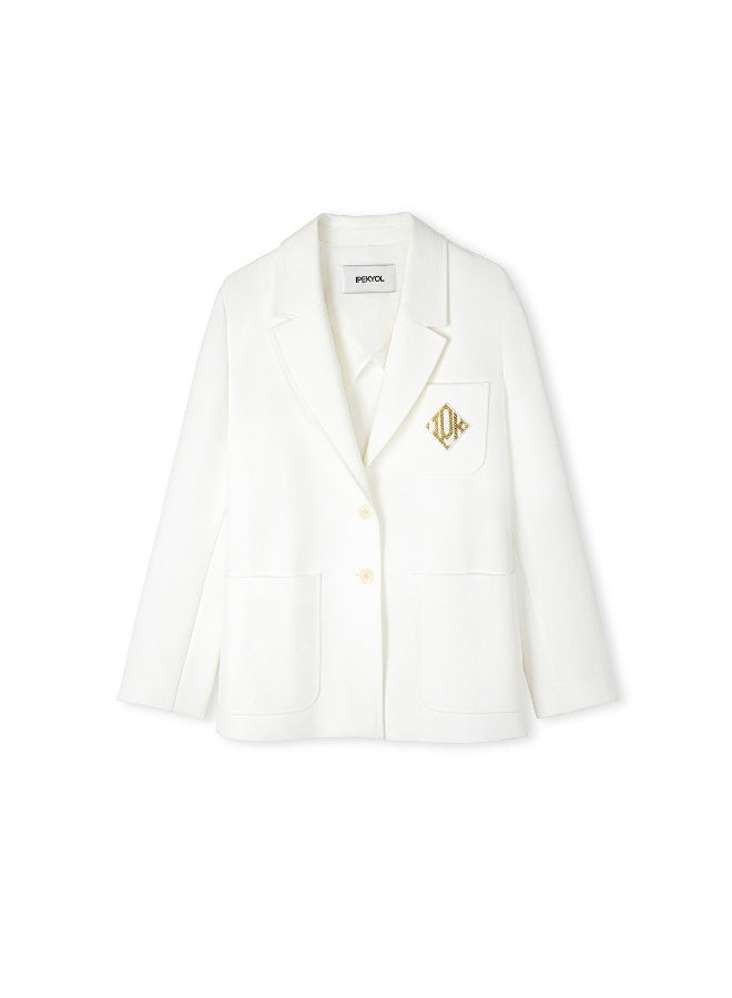 Ipekyol Contrast Embroidered Blazer  - Image 1