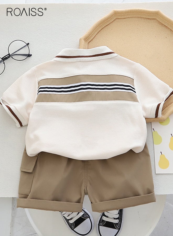 roaiss Little Boy Polo Shirt and Shorts Set with Bag, Stylish 3-Piece Outfit for Toddler Boys, Summer Outfit with Adorable Top, Elastic Waist Shorts and Crossbody Bag, Perfect for Daily Wear or Various Occasions - Image 4