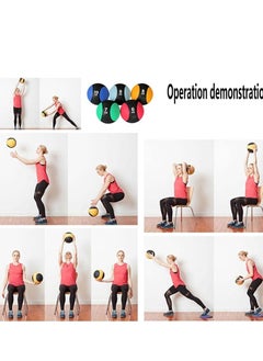 سبال 6Kg Fitness Weighted Medicine Balls Handheld Rubber Med for Core Balance Ab Workout Equipment Home Gym Exercise Weights, Core Strength Training Wall Balls, Home Gym Workout Exercise Balls  - Image 4