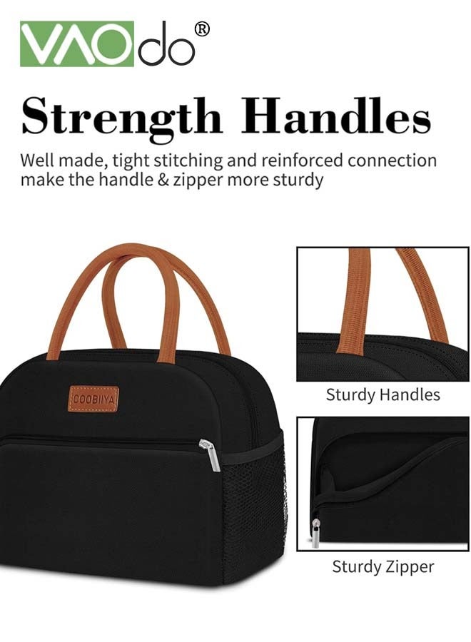 VAOdo Lunch Bag Small Leakproof Lunch Tote Large Capacity Reusable Insulated Cooler Lunch Container for Work Office Picnic Travel Grey  - Image 5