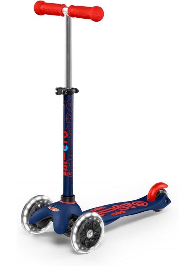 Micro Mini Deluxe Scooter with LED Wheels - Navy Blue | Scooters | Scooter for Boys | Scooter for Kids | Kids Scooter | Outdoor Scooter| Ride on Scooter | Scooter for Girls - Image 1