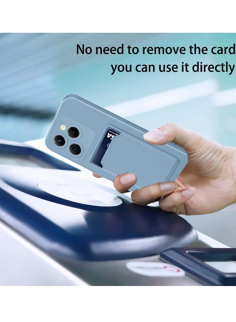 دبليو تيك غطاء حماية من السيليكون TPU مع حامل بطاقات لهاتف انفينيكس هوت 40 برو 4 جي 2023 رمادي - Image 2