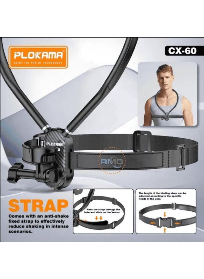 Plokama - Phone/Camera Holder - Neck Strap - CX-60 - Black - Image 4