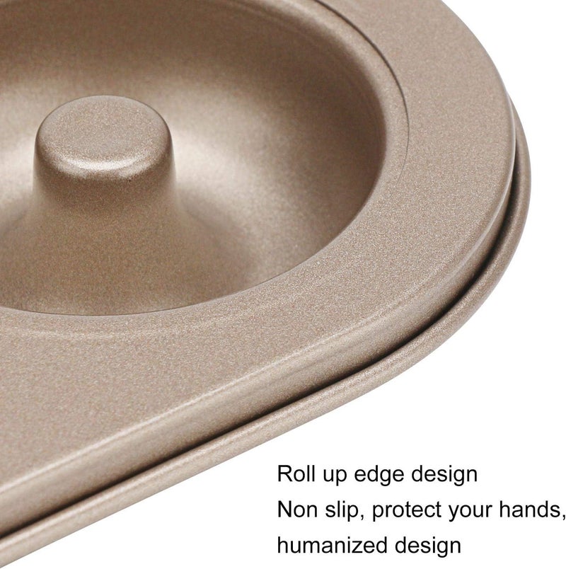Beasea Nonstick Donut Pan, 2 Pack Donut Baking Pans Donut Molder, Carbon Steel Mini Donut Mold, Donut Baking Tray Bagels Mold for 6 Donuts - Image 5