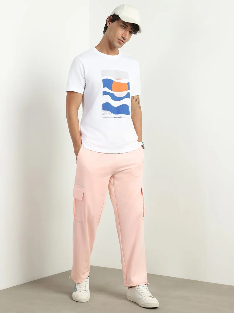 NOBERO  Oversized Joggers for Men in Pink for Men | Best Price UAE