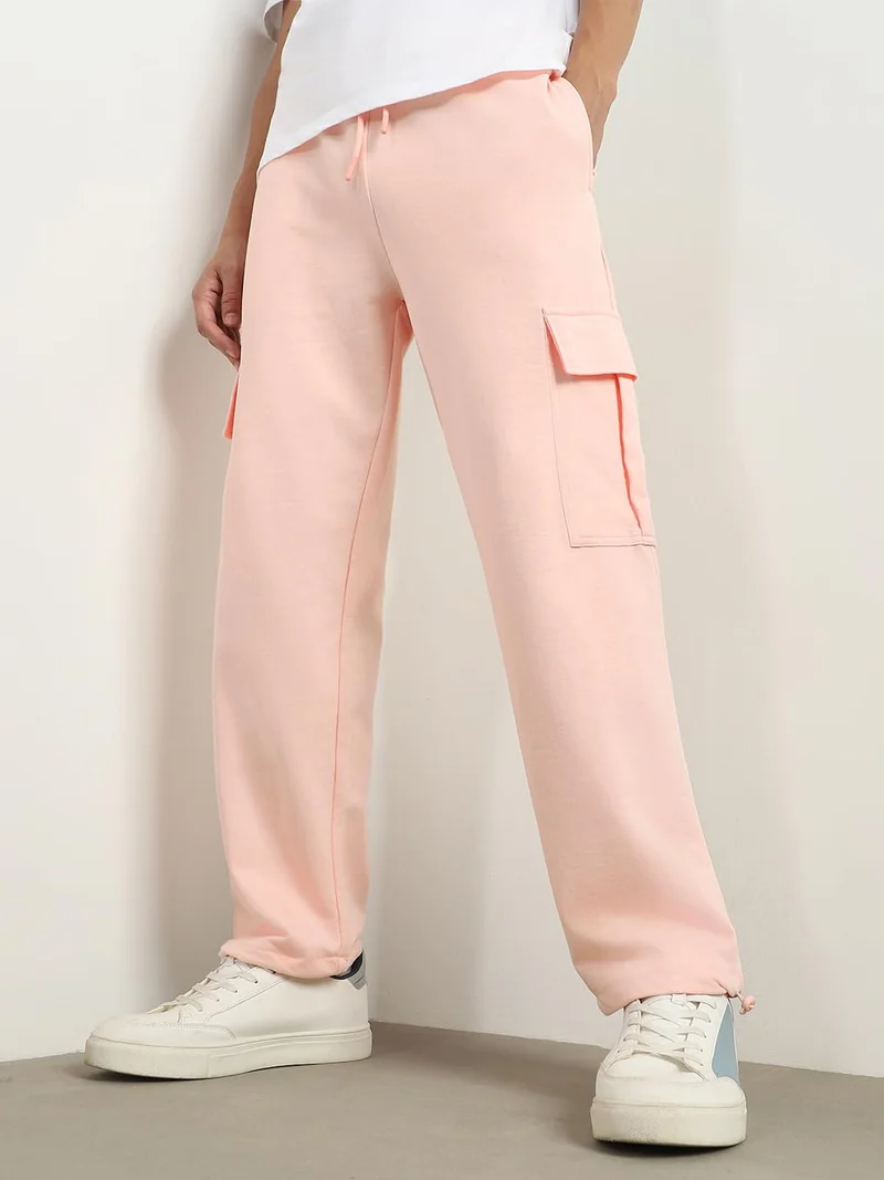 NOBERO Oversized Joggers for Men in Pink