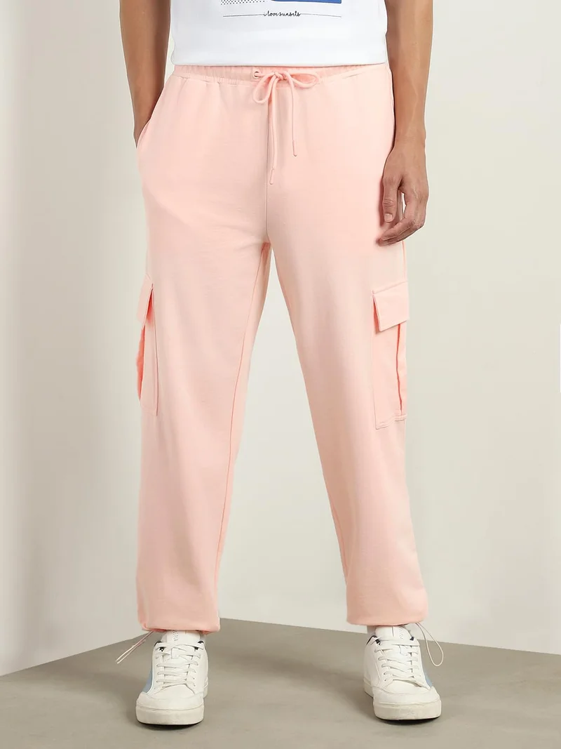 NOBERO  Oversized Joggers for Men in Pink for Men | Best Price UAE