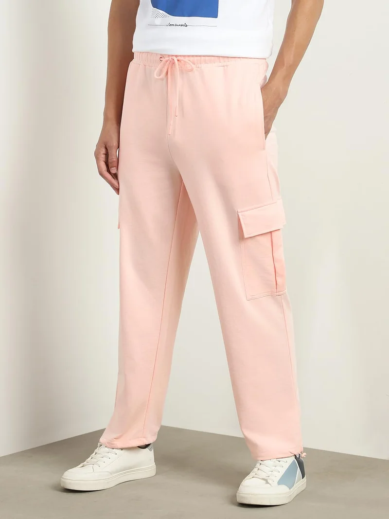 NOBERO  Oversized Joggers for Men in Pink for Men | Best Price UAE