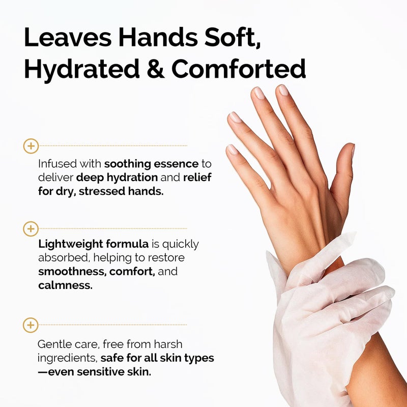 DLUX PROFESSIONAL Hand Masks - Moisturizing Fragrant Hand Mask Gloves, Protein Rich Moisturizing Gloves For Dry Skin, Single Use - Image 4