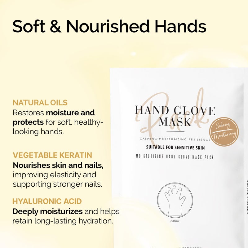 DLUX PROFESSIONAL Hand Masks - Moisturizing Fragrant Hand Mask Gloves, Protein Rich Moisturizing Gloves For Dry Skin, Single Use - Image 3