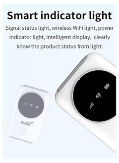 General Mobile WiFi Router 4G LTE 5G WiFi Hotspot 300Mbps Modem (up to 10 Devices) SIM Card Slot 3200mAh Battery Wireless Portable WiFi Device for Travel  - Image 4