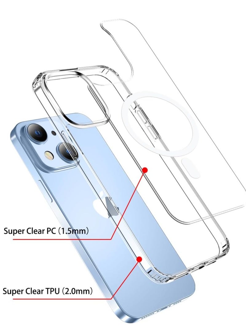 ELTRAZONE iPhone 15 Case (6.1-Inch) – Clear Rugged Cover with Magnetic Charging, Military-Grade Drop Protection, Shockproof & Anti-Yellowing - Image 2