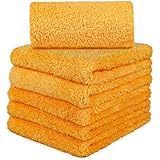 CARCAREZ Edgeless Microfiber Towels, Professional 70/30 Blend 450 GSM Dual-Pile Super Plush Microfiber Auto Detailing - Image 1