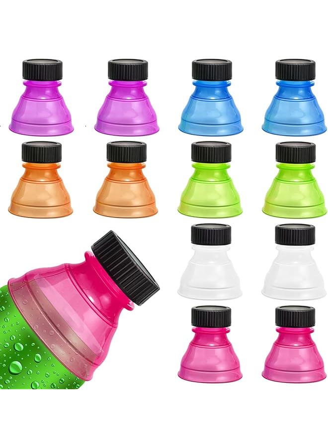 S-TOP 12 Pack Can Covers,Reusable Pop Can Bottle Tops Lids for Soda Carbonated Drink Beer Energy Drinks Juice Seltzer,Picnic Beach Gathering Party Accessories - Image 1