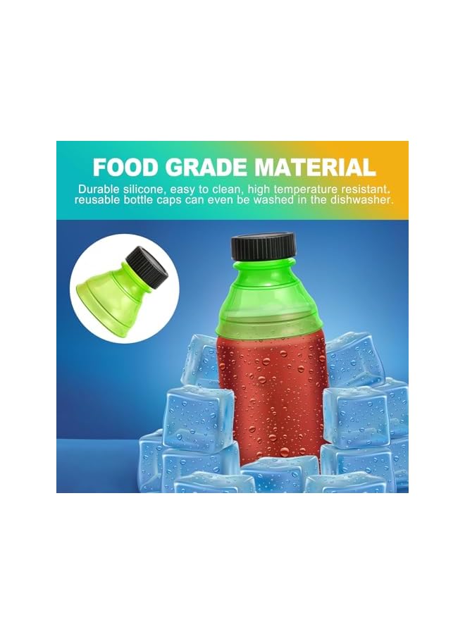 S-TOP 12 Pack Can Covers,Reusable Pop Can Bottle Tops Lids for Soda Carbonated Drink Beer Energy Drinks Juice Seltzer,Picnic Beach Gathering Party Accessories - Image 3