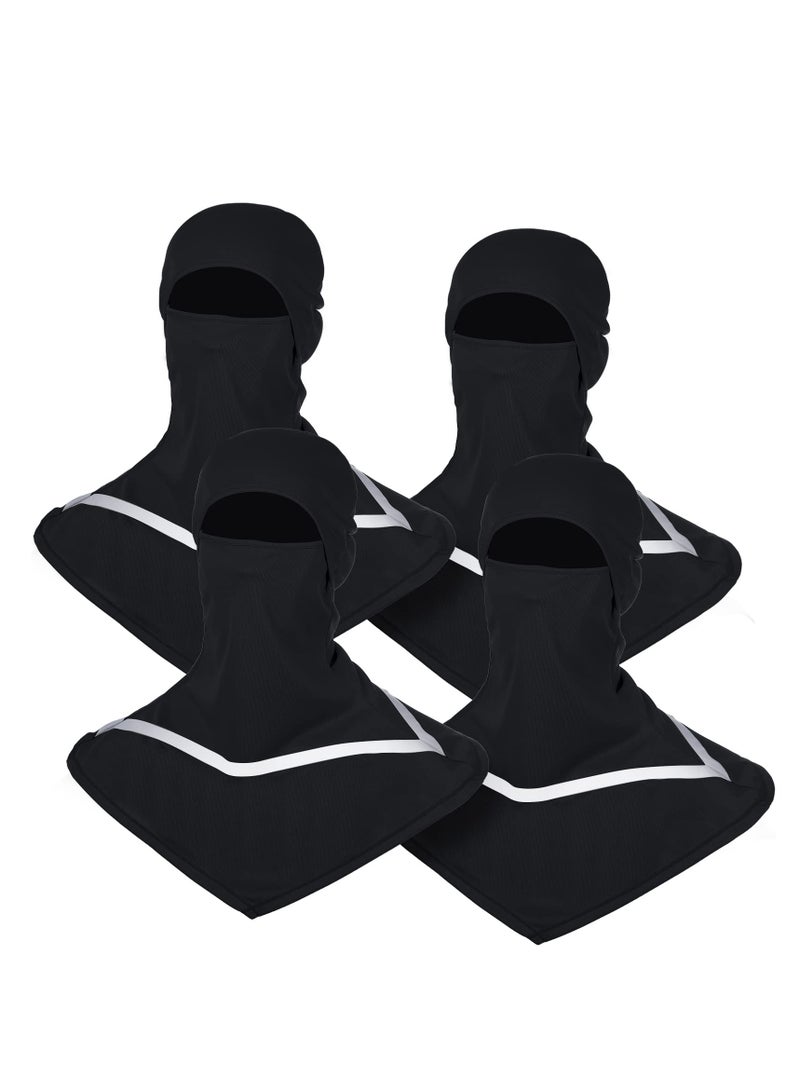 SOLARAE Summer Balaclava, Sun Protection Full Face Balaclava, with Reflective Strip Cooling Breathable Long Neck Covers, Breathable Polyester Material, Elastic Fit, Suitable for Camping, Cycling (4 Pcs) - Image 1