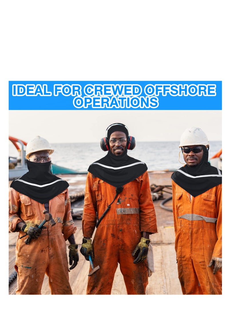 SOLARAE Summer Balaclava, Sun Protection Full Face Balaclava, with Reflective Strip Cooling Breathable Long Neck Covers, Breathable Polyester Material, Elastic Fit, Suitable for Camping, Cycling (4 Pcs) - Image 3