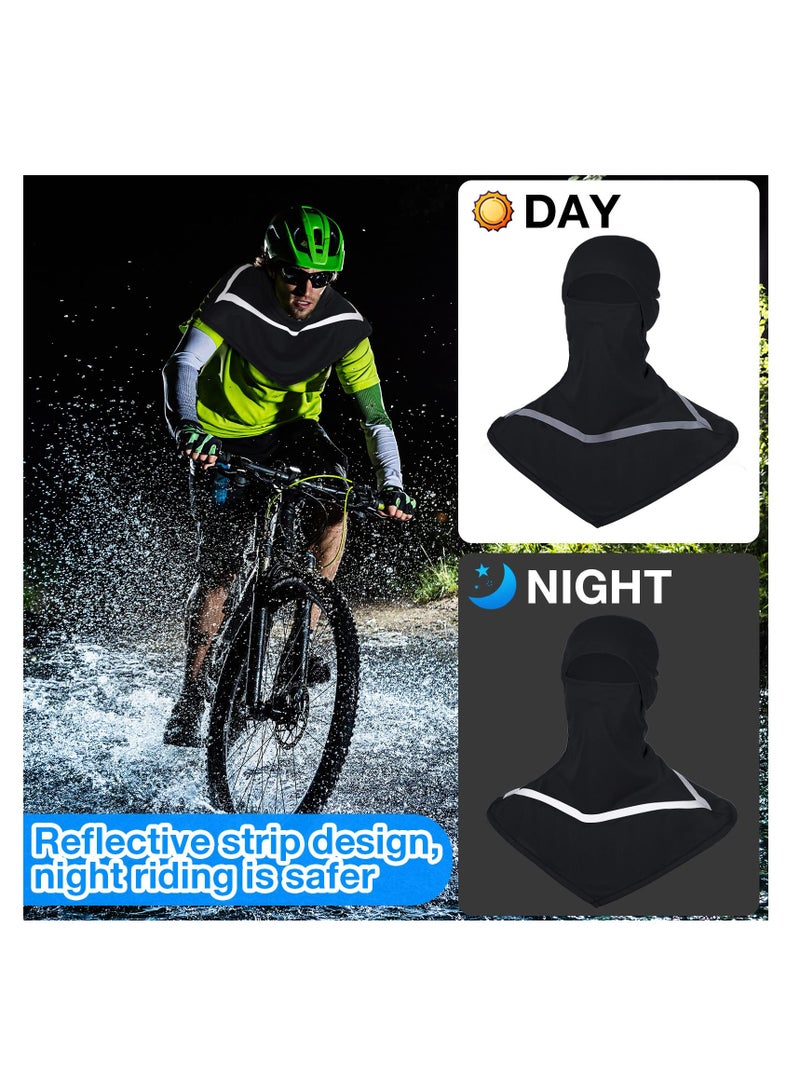 SOLARAE Summer Balaclava, Sun Protection Full Face Balaclava, with Reflective Strip Cooling Breathable Long Neck Covers, Breathable Polyester Material, Elastic Fit, Suitable for Camping, Cycling (4 Pcs) - Image 4
