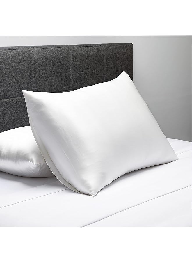 Fishers Finery - 30Mm 100 Percent Pure Mulberry Silk Pillowcase Good Housekeeping Quality Tested White Standard - Image 1