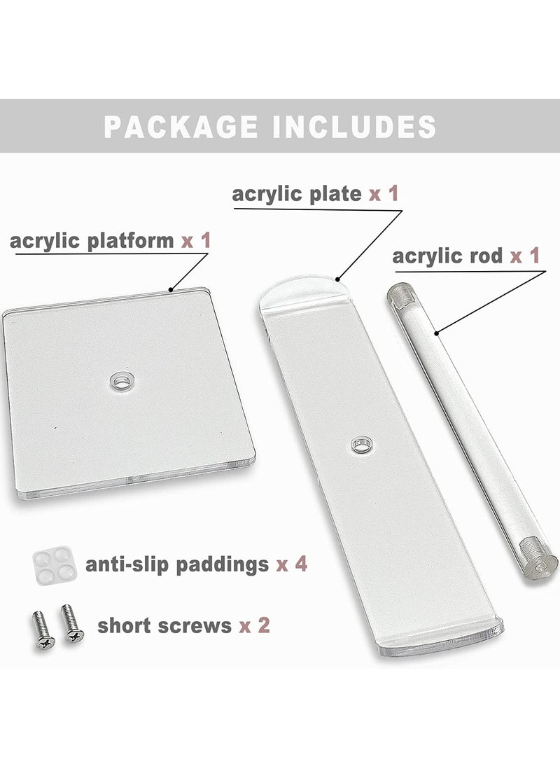 Loquat Headband Holder Scrunchie Holder, Acrylic Clear Hair Ties Holder Organizer, Headband Display Stand, Scrunchie Storage Organizer, Hair Accessories Organizer Clear Stand for Women and Girls - Image 3