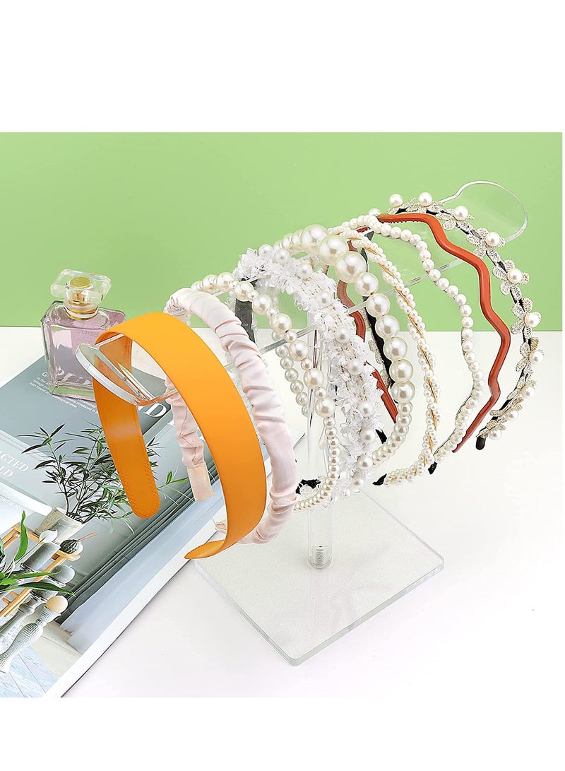 Loquat Headband Holder Scrunchie Holder, Acrylic Clear Hair Ties Holder Organizer, Headband Display Stand, Scrunchie Storage Organizer, Hair Accessories Organizer Clear Stand for Women and Girls - Image 4
