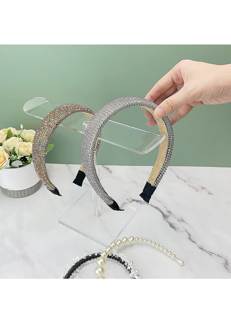 Loquat Headband Holder Scrunchie Holder, Acrylic Clear Hair Ties Holder Organizer, Headband Display Stand, Scrunchie Storage Organizer, Hair Accessories Organizer Clear Stand for Women and Girls - Image 5