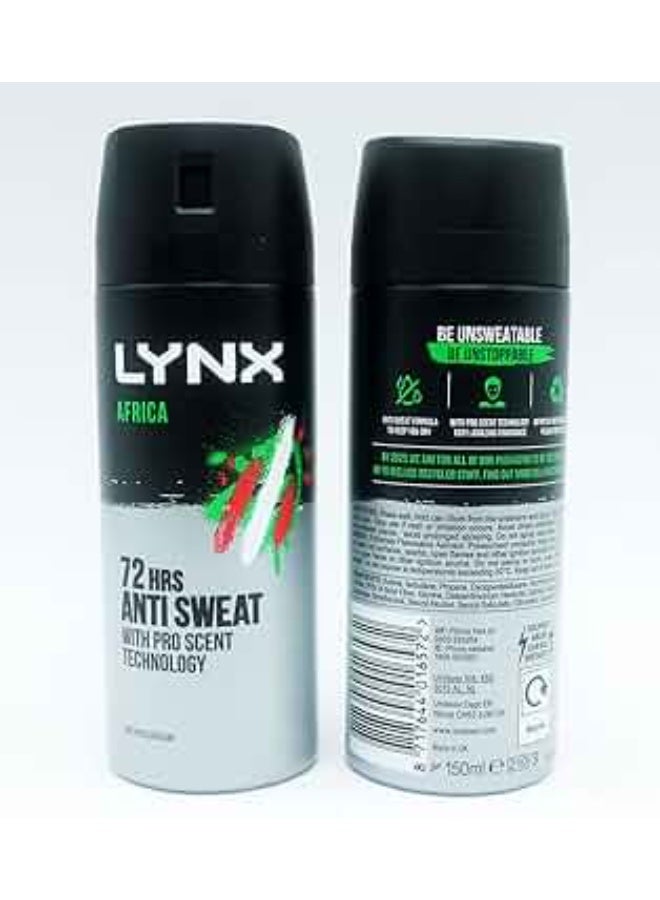 lynx مزيل العرق لينكس أفريقيا بحجم 150 مل - Image 3