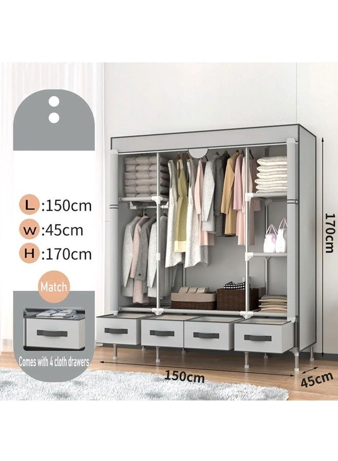 Generic Large fabric wardrobe with practical design and unparalleled storage features  - Image 3