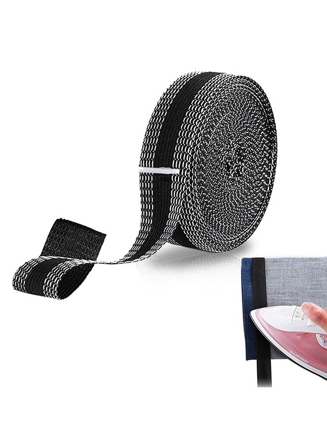 Trousers Edge Modified Strips, Iron-on Instant Hem Tape, 2m Pants Edge Shorten Self-Adhesive, 24mm Trouser Mouth Paste Edge Fabric Tape for Suit Pants Jeans Trousers, DIY Sewing Accessories - Image 1