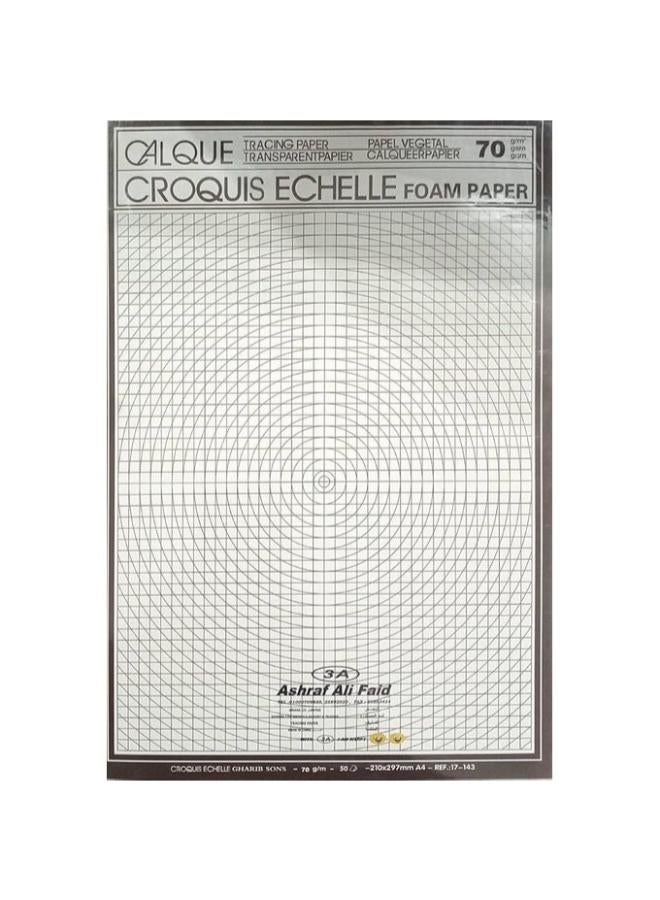 3A Tracing Paper 70gsm – Pack of 20 Sheets – A4 (21×29.7 cm)