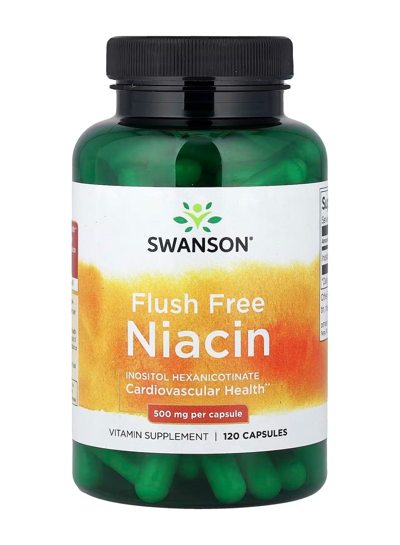 Swanson, Flush Free Niacin, 500 mg, 120 Capsules