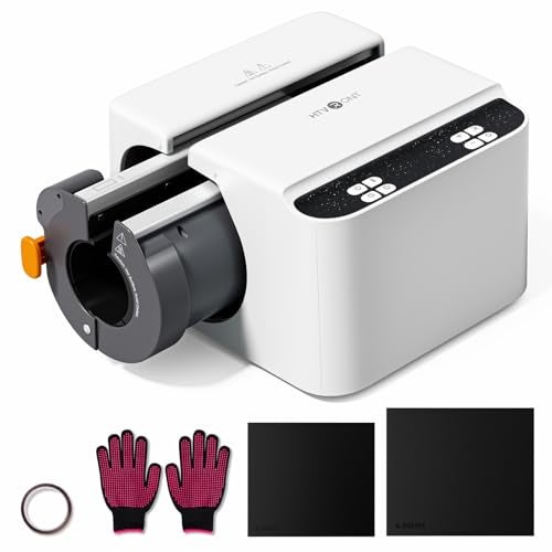 HTVRONT Auto Tumbler Heat Press - A200 Tumbler Heat Press Machine, Adjustable Pressure & Switchable Heat Plate Attachment, 4 Memory Modes for 15 OZ, 16 OZ, 20 OZ, 30 OZ Tumblers & Glasses, White - Image 1