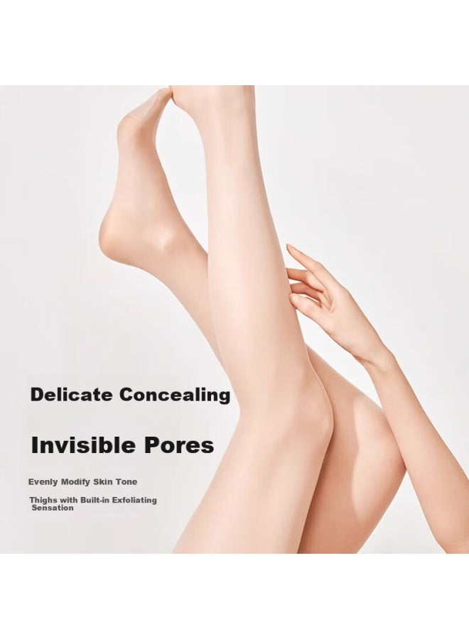 Madallo Women's Summer Thin Natural Bare Feeling Pantyhose, Anti-hook Long Tube Leggings - Image 4