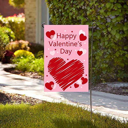 WOONOO Happy Valentine Garden Flag Double Sided 12 X 18 Inch, Valentines Day Decorations for Garden Valentines Day Party Supplies - Image 5