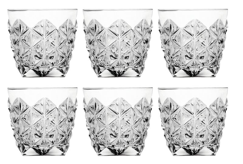 Barski Tumbler Glass  Double Old Fashioned  Set of 6  Glasses  Designed DOF Crystal Glass Tumblers  For Whiskey  Bourbon  Water  Beverage  Drinking Glasses  125 oz  Made in Europe