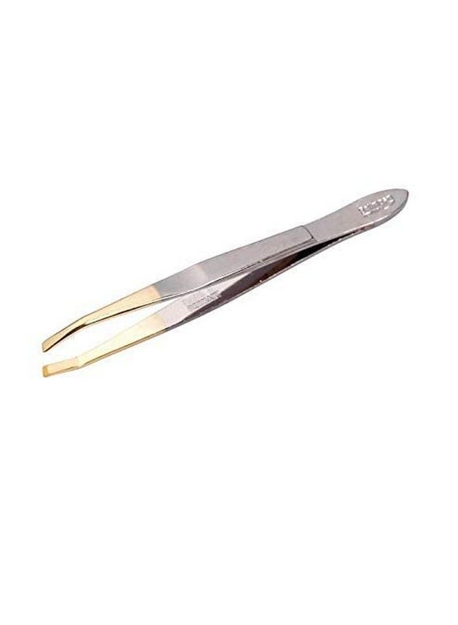 solingen Tweezers For Eyebrows ; Slanted Tip ; Professional Stainless Steel ;Slanted Tip Tweezers ; Best Shaped For Eyebrows Extensions Chin Cheek Face Facial Hair ; Made In Germany (Nickelgold) - Image 4
