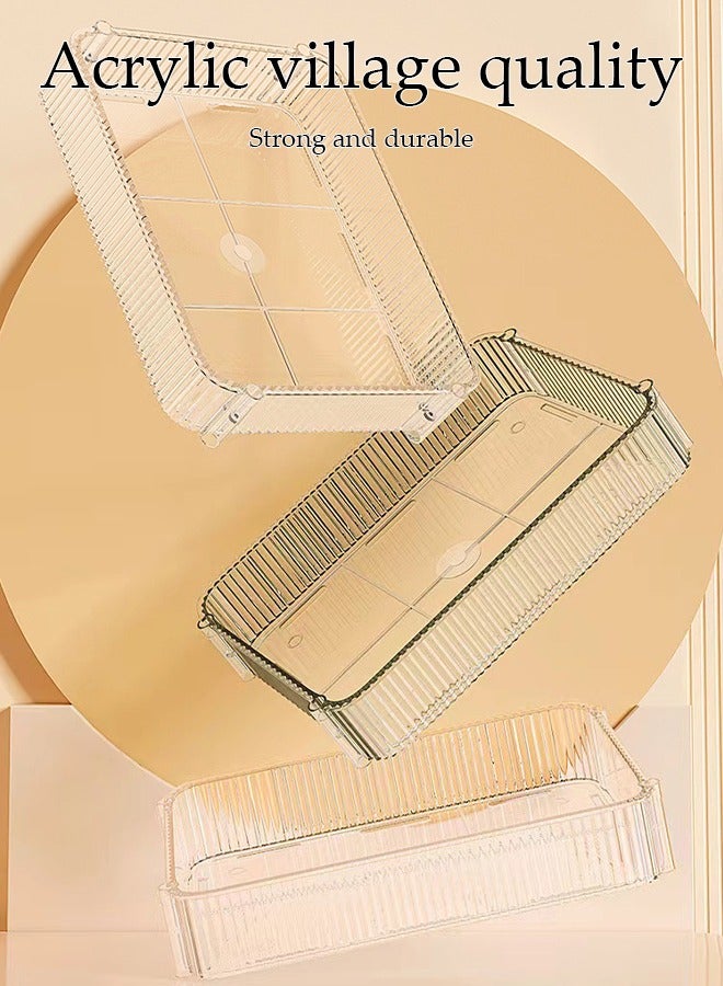 DUNISO 3 Tier Clear Rolling Utility Cart Organizer, Multipurpose Mobile Organizer Storage Shelves Trolley Kitchen, Bedroom, Bathroom, Office, Laundry Room - Image 3