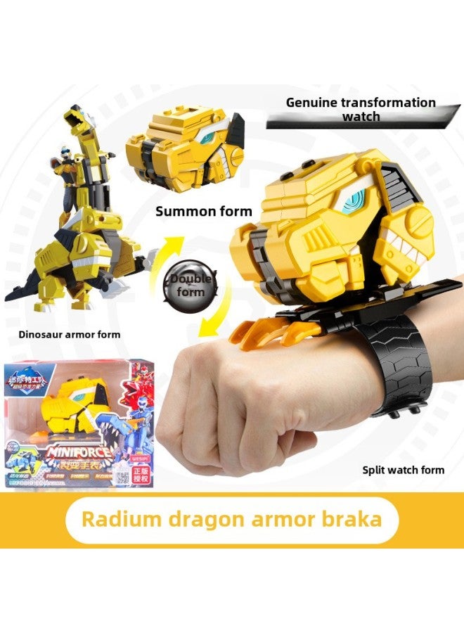 Genuine Mini Secret Force Children's Fission Watch Toy King Kong Summoner Super Dinosaur Power Deformation Watch-Color:Packaging-rolling Dragon Battle Armor 】 - Image 1