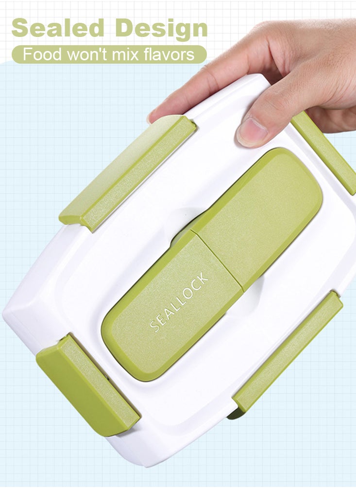 Perfii Kids Bento Lunch Box for Adults Leak-proof Lunch Box Containers with Built-in Sauce Box Lunchbox for Picnic School 1100ML  - Image 2