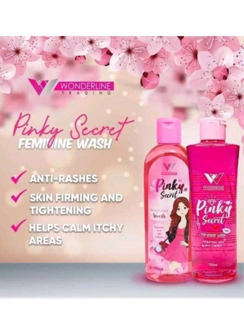WONDERLINE Pinky Secret Feminine Wash, Essential for Infection Prevention, Itchiness Relief, and Odor Control. Infused with Silky Softeners for Lasting Moisture, Skin Softness, and Suppleness, 150ml.  - Image 2
