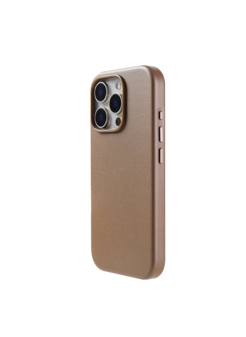 For Apple For Iphone16 Leather Mobile Phone Case Magnetic Suction 16promax All-inclusive Original Official Website Protective Case Plus-Color:Light Brown [genuine Leather Without Logo]-Applicable Models:For Iphone16promax [ai Touch Camera Button + Strong Magnetic Magsafe + Installation Animation + Original Box Packaging]