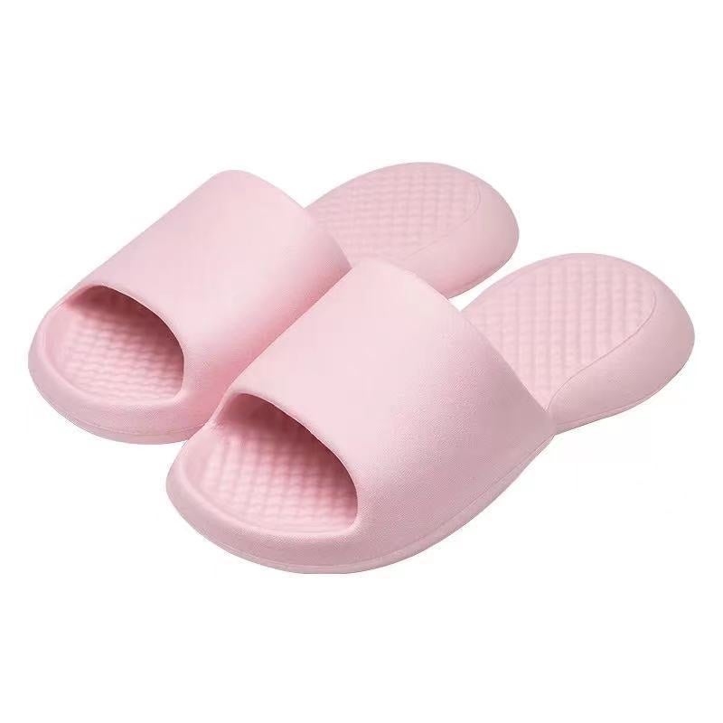 New thick-bottomed sandals and slippers women's summer bath household non-slip deodorant indoor couples wear slippers men P687-women'spink 39-40 (women's size) - Image 1
