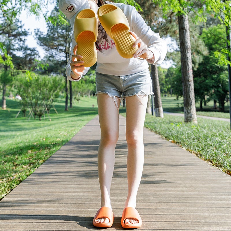 New thick-bottomed sandals and slippers women's summer bath household non-slip deodorant indoor couples wear slippers men P687-women'spink 39-40 (women's size) - Image 4
