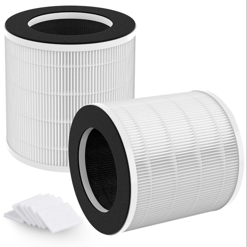 GoKBNY فلتر بديل GoKBNY 2Pack H7126 متوافق مع جهاز تنقية GoveeLife H7126 3 في 1 فلاتر True HEPA مع أقراص العطر