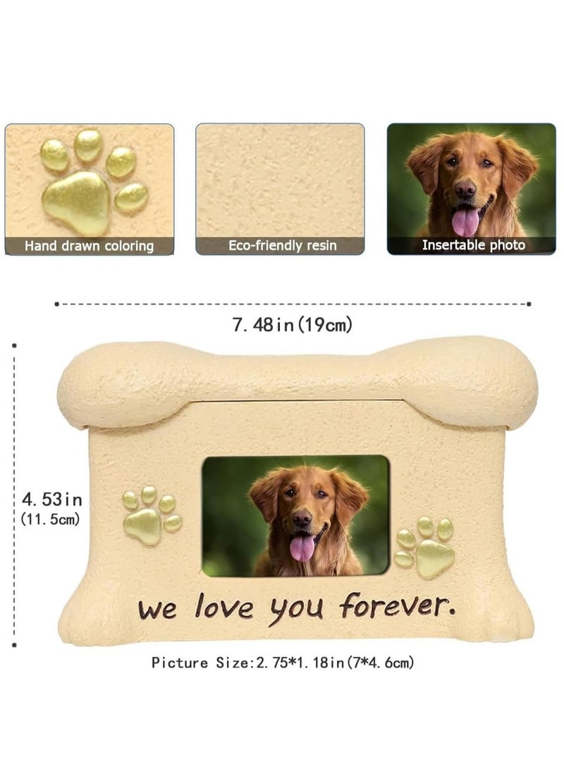 Pet Urn, Pet Urns for Dogs Ashes, Metal Cremate Funeral Urn for Dog/Cat Ashes, Paw Print Keepsake, Black Paw Print, Pet Memorial Urns Cat or Dog Cremation Box Pet Loss Remembrance Gifts