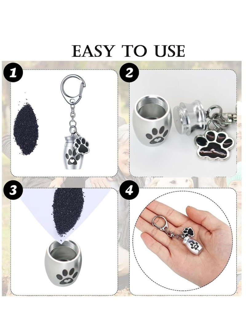 Pet Urn, Pet Urns for Dogs Ashes, Metal Cremate Funeral Urn for Dog/Cat Ashes, Paw Print Keepsake, Black Paw Print, Pet Memorial Urns Cat or Dog Cremation Box Pet Loss Remembrance Gifts