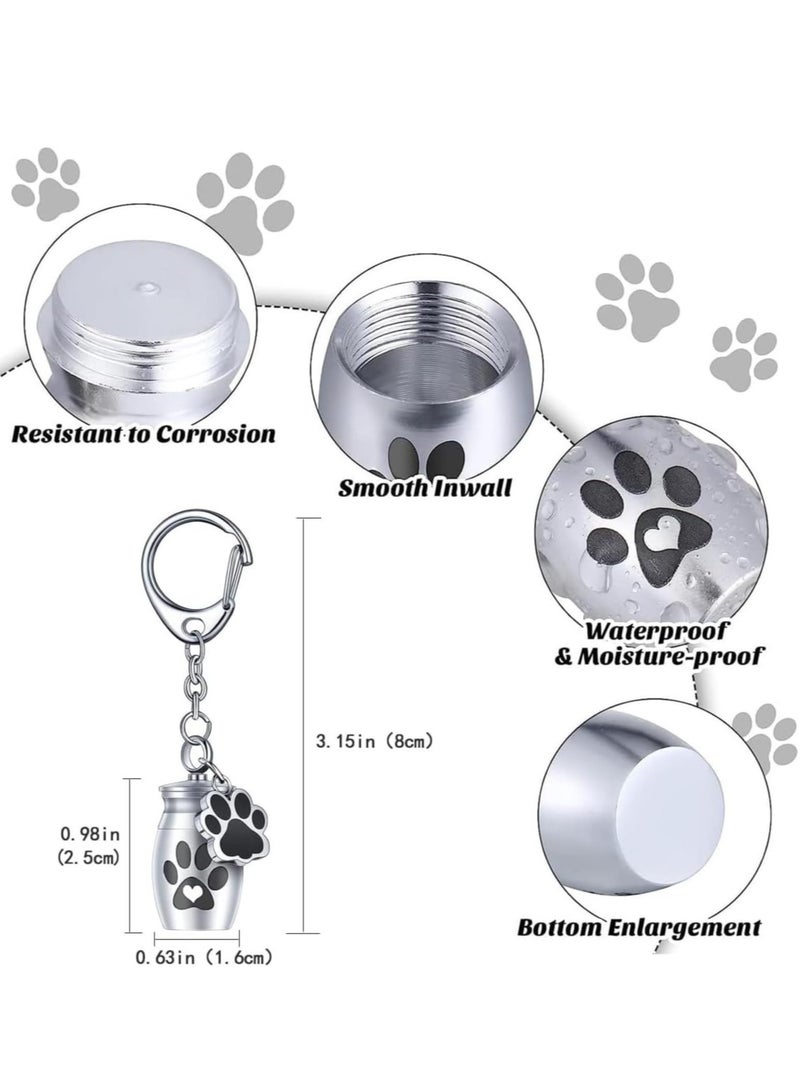 Pet Urn, Pet Urns for Dogs Ashes, Metal Cremate Funeral Urn for Dog/Cat Ashes, Paw Print Keepsake, Black Paw Print, Pet Memorial Urns Cat or Dog Cremation Box Pet Loss Remembrance Gifts